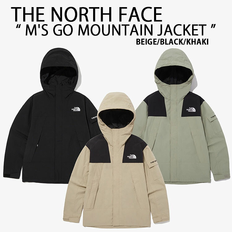 THE NORTH FACE ノースフェイス マウンテンジャケット M'S GO MOUNTAIN JACKET マウンテンパーカー BEIGE BLACK ベージュ カーキ ブラック ウインドブレイカー メンズ レディース NJ3BQ50A/B/C