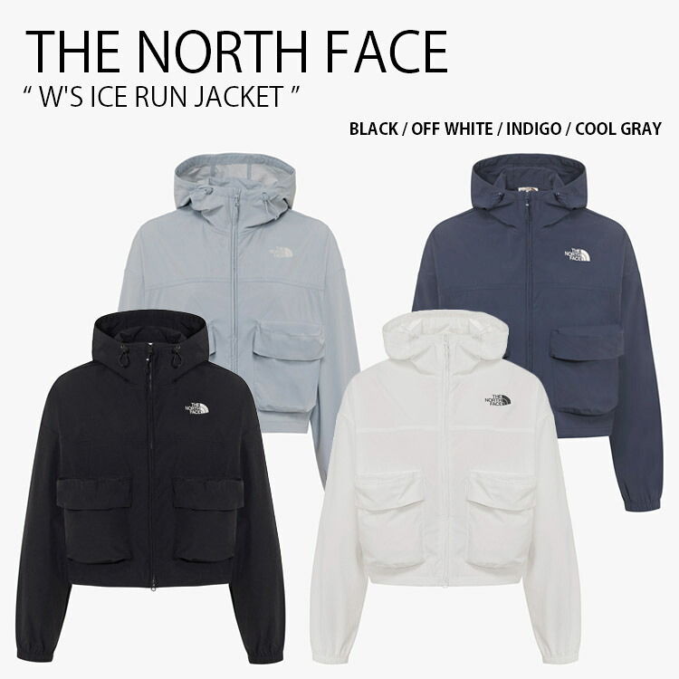 THE NORTH FACE ノースフェイス レディース ナイロンジャケット W'S ICE RUN JACKET ウィメンズ アイス ラン ジャケット フーディ パーカー ロゴ カジュアル ストリート スポーツ WHITELABEL ブラック ホワイト ネイビー グレー 女性用 NJ3BR33J/K/L/M