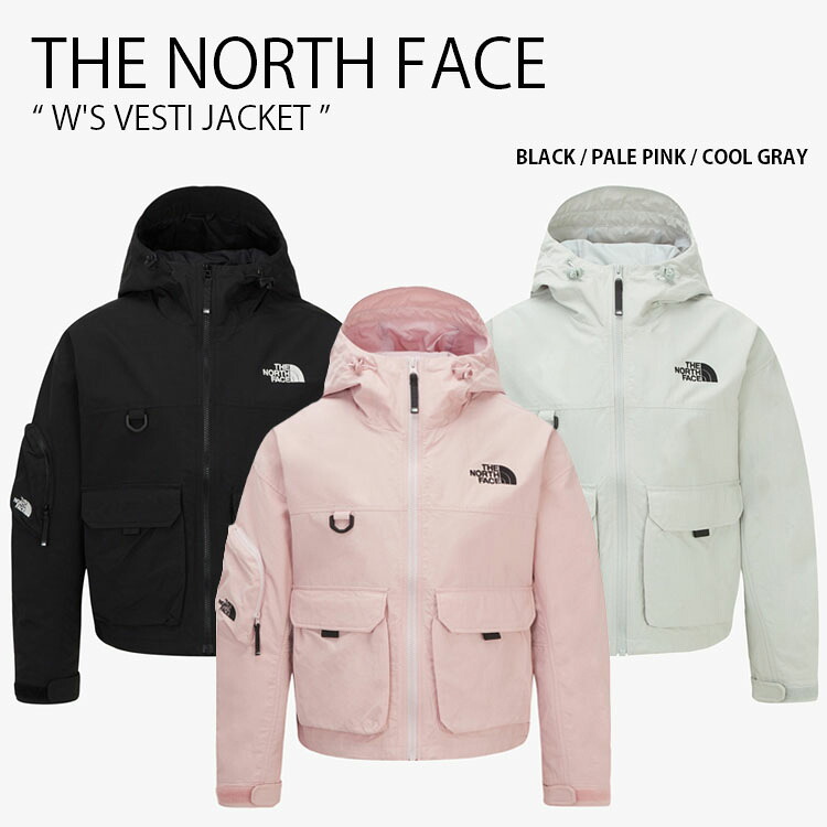 THE NORTH FACE ノースフェイス レディース マウンテンパーカー W VESTI JACKET ウィメンズ ベスティ ジャケット マウンテンジャケット フーディ パーカー ロゴ カジュアル ストリート キャンプ アウトドア ブラック ピンク グレー 女性用 NJ3BR34A/B/C