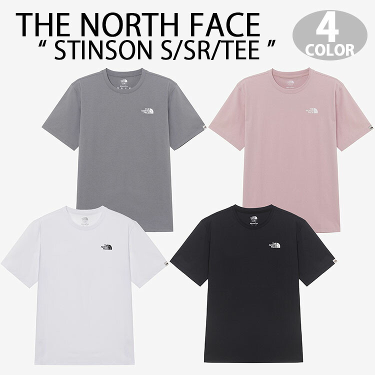 THE NORTH FACE ノースフェイス Tシャツ 抗菌素材 伸縮 STINSON S/S R/TEE スティンソン 半袖Tシャツ GRAY WHITE BLACK PINK ジャージー生地 カットソー ロゴ シンプル ベーシック メンズ レディース NT7UR14J/K/L/M
