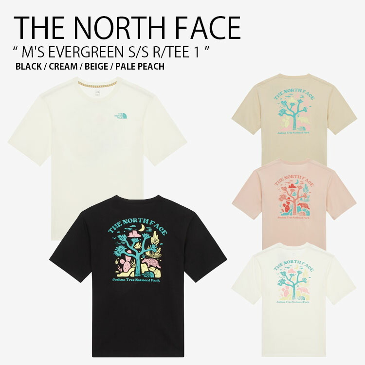 THE NORTH FACE ノースフェイス Tシャツ M'S EVERGREEN S/S R/TEE 1 エバーグリーン ショートスリーブ ラウンドネック ティーシャツ 半袖 カットソー コットンTシャツ カジュアル ストリート メンズ レディース 男性用 女性用 男女共用 NT7UR51A/B/C/D