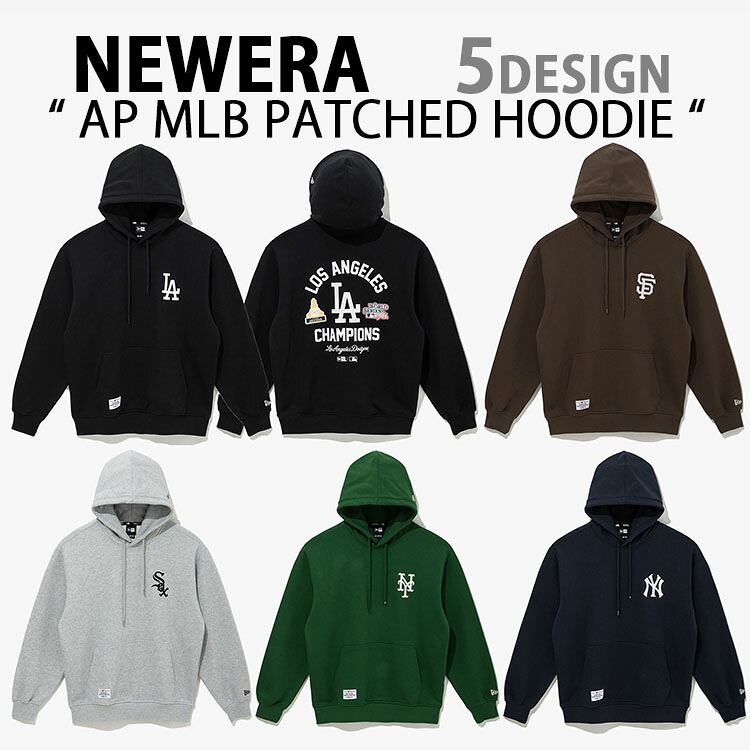 NEWERA ニュー内鰓 パーカー フーディー AP MLB PATCHED HOODIE 固定ディスク53 ドジャース BLACK 白いこと靴下 GRAY ジャイアンツ BROWN メッツ GREEN ヤンキース 米国海軍 ティーシャツパーカー うしろ側グラフィック 14358750