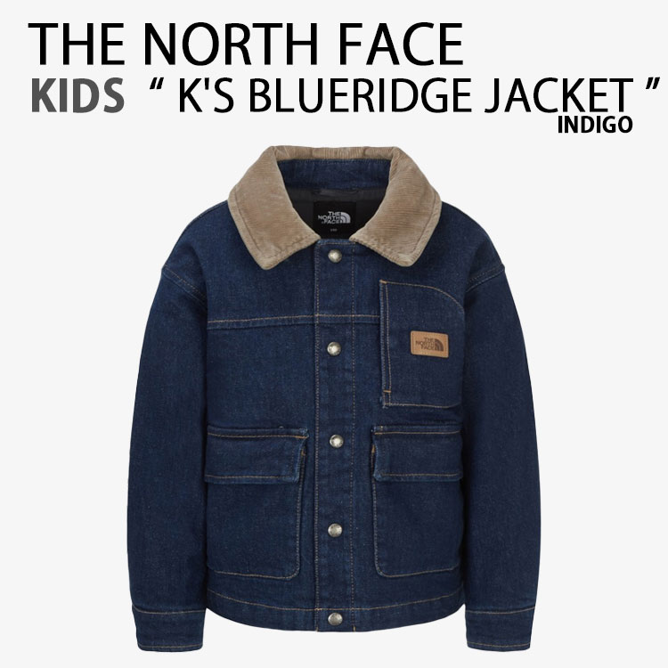 THE NORTH FACE ノースフェイス キッズ デニムジャケット K'S BLUERIDGE JACKET ブルーリッジジャケット ロゴ スナップボタン 男の子 女の子 子供用 NJ3BR52S