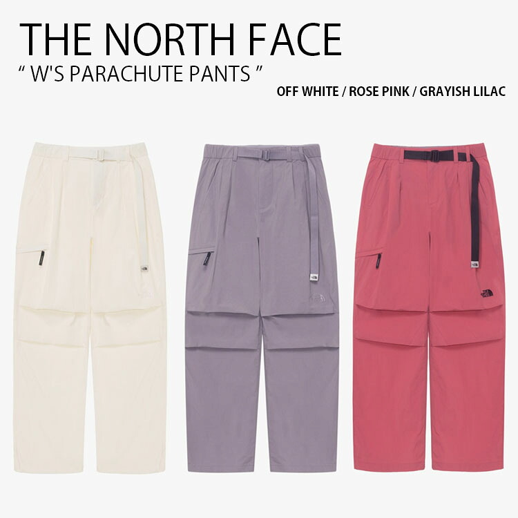 THE NORTH FACE ノースフェイス レディース パラシュートパンツ W PARACHUTE PANTS パラシュート パンツ 長ズボン イージーパンツ ロングパンツ カジュアル ストリート アウトドア WHITELABEL ホワイト ピンク パープル 女性用 NP6NR34J/K/L