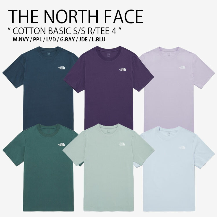 THE NORTH FACE ノースフェイス Tシャツ COTTON BASIC S/S R/TEE 4 コットン ベーシック ショートスリーブ ラウンドネック ティーシャツ 半袖 カットソー ロゴ カジュアル ストリート メンズ レディース 男性用 女性用 男女共用 NT7UQ50A/B/C/D/F/G