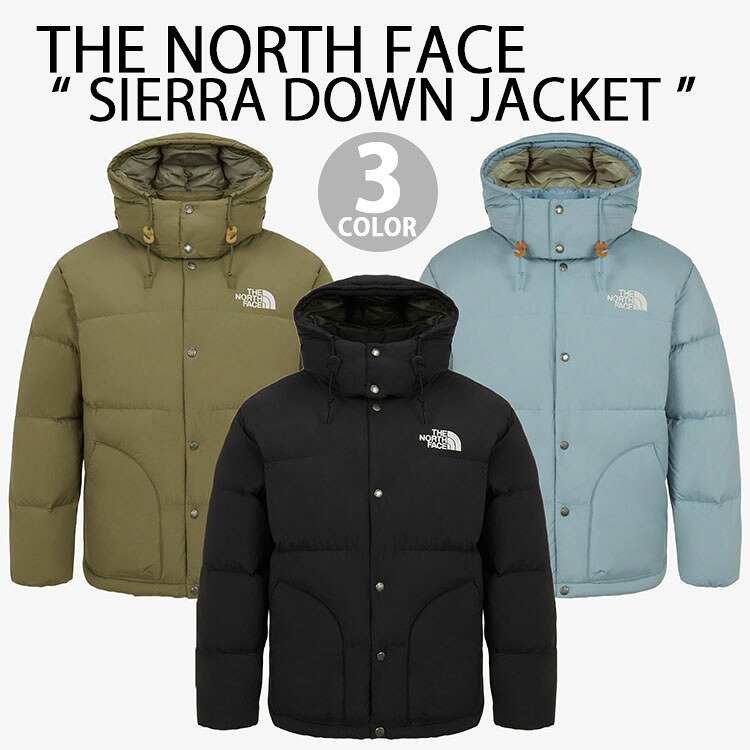 THE NORTH FACE ノースフェイス ダウンジャケット SIERRA DOWN JACKET ダウン ジャケット KHAKI BLACK JADE ダウンパーカー フード取り外し ウォッシング処理 カーキ ブラック ジェイド メンズ レディース NJ1DR60A/B/C
