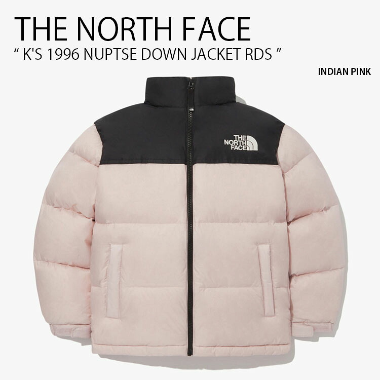THE NORTH FACE 北の方人間の顔 キッズ 落ちこむ上衣 K\u0027S 1996 NUPTSE DOWN JACKET RDS ヌプシ 落ちこむ 上衣 照明ランプのど首 ハイネック ロゴタイプ 心地よい 表どおり アウトドア さくら色 お坊っちゃん お嬢さん ちびっ子用 NJ1DQ60U