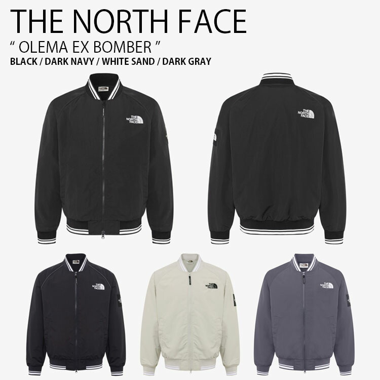 THE NORTH FACE ノースフェイス MA-1 OLEMA EX BOMBER オレマ ボンバー ジャケット ジャンパー MA1 ルーズフィット ロゴ カジュアル ストリート WHITELABEL ブラック ネイビー ベージュ グレー メンズ レディース 男性用 女性用 男女共用 NJ3BR09J/K/L/M