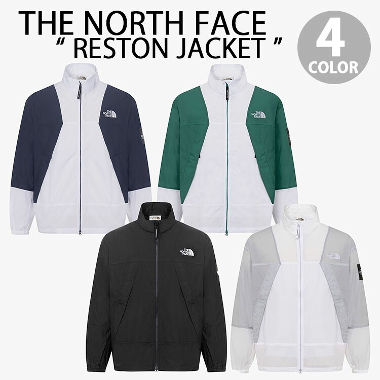 THE NORTH FACE ノースフェイス スプリングジャケット ウインドブレーカー RESTON JACKET トレーニングジャケット スポーツジャケット GRAY BLACK GREEN NAVY スタンドネックジャケット ルーズフィット 軽量素材 メンズ レディース NJ3LR05J/K/L/M|a-dot