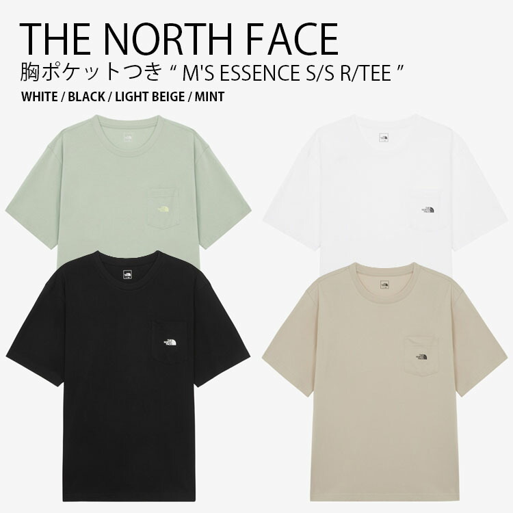 THE NORTH FACE 北の方人間の顔 プルオーバー M\u0027S ESSENCE S/S R/TEE 抽出エキス 遊撃手捩り ラウンドのど首 紅茶プルオーバー 半袖 カットソー 胸衣嚢付き添い人 ロゴタイプ 心地よい 表どおり メンズ レディース 成人男性用 お上さん用 男女共用 NT7US50A/B/C/D