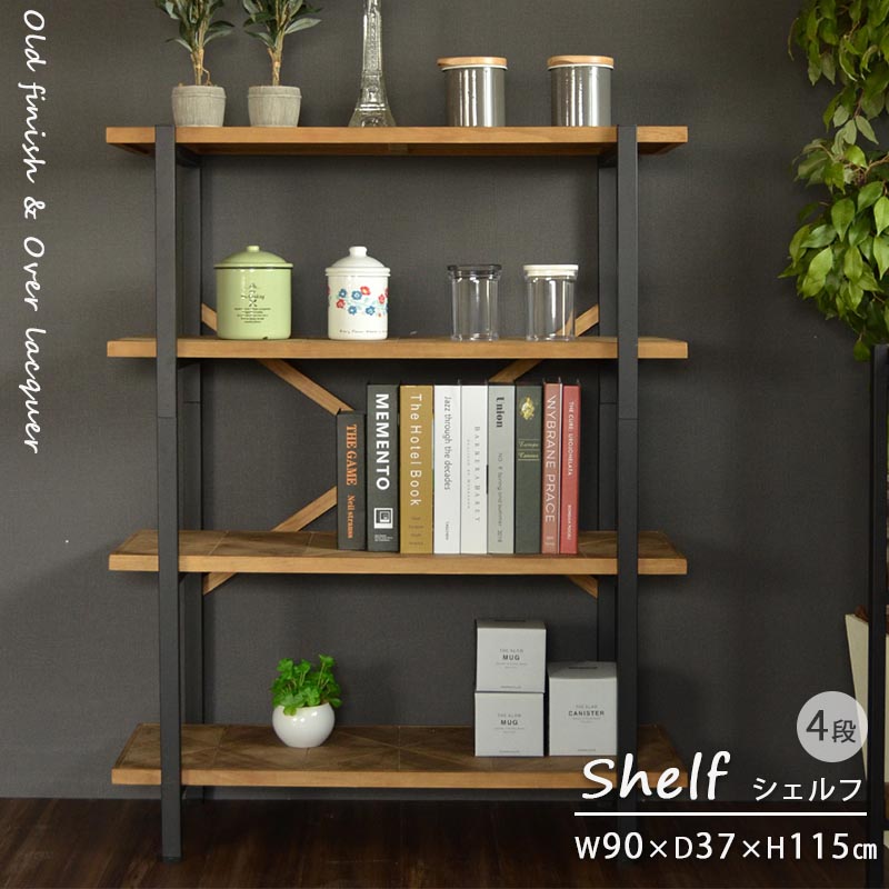 シェルフ 飾り棚 幅90cm パイン集成材 楽天市場】【Diamond】 4段ラック 幅90cm オープン 収納 木製 パイン材