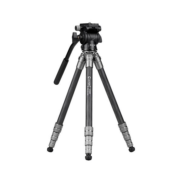 CAYER カイヤー コンパクトカーボン三脚 CH20S1 4段 脚径19mm グレー VCAYER-CH20S1GR