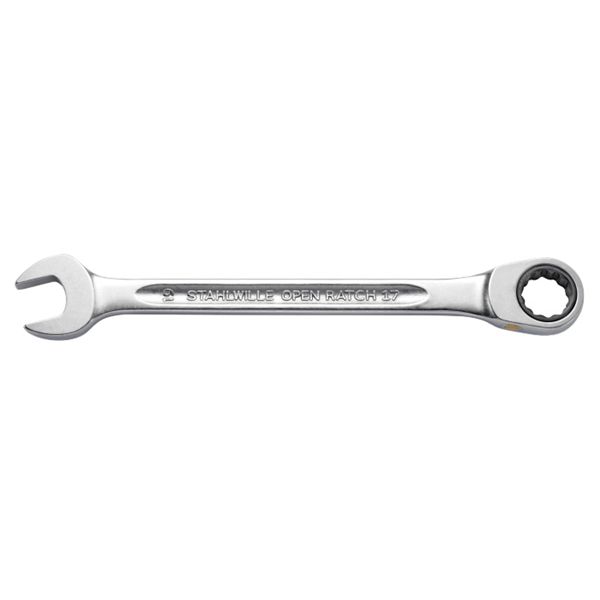 STAHLWILLE スタビレー コンビネーションラチェットレンチ フラット リバーシブル 72ギア 19mm 全長252mm 17F-19FLACH