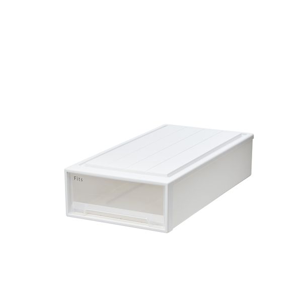 天馬 Fits フィッツケース 幅39×奥行74×高さ18cm ホワイトクリア 74-39S 収納用品