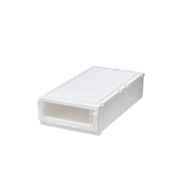 天馬 Fits フィッツケース アドバンス 74-39S 幅39×奥行74×18cm ホワイトクリア 収納用品
