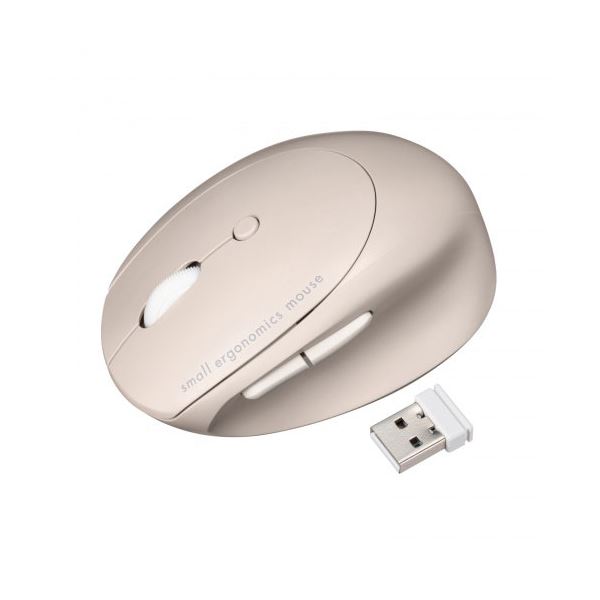 サンワサプライ 静音ワイヤレス コンボ 小型エルゴノミクスマウス 充電式 5ボタン ベージュ MA-EWBBS522BGパソコン マウス マウスパッド