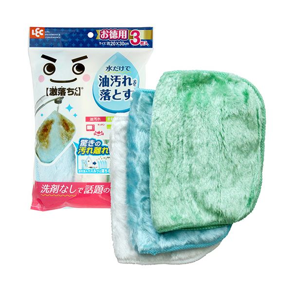 レック 激落ちくん 油汚れに強いクロスお徳用 K00309 1パック（3枚） 【×10セット】 【 セット販売 まとめ買い 割引 】 キッチン 食器 キッチン用品 飲食店 料理