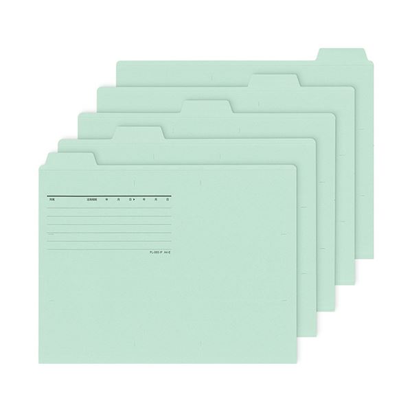 【楽天市場】【プラス 事務用品 PLUS 文具 オフィス用品 文具】 カットフォルダー 5山 A4 マチなし ブルー FL-065IF 1