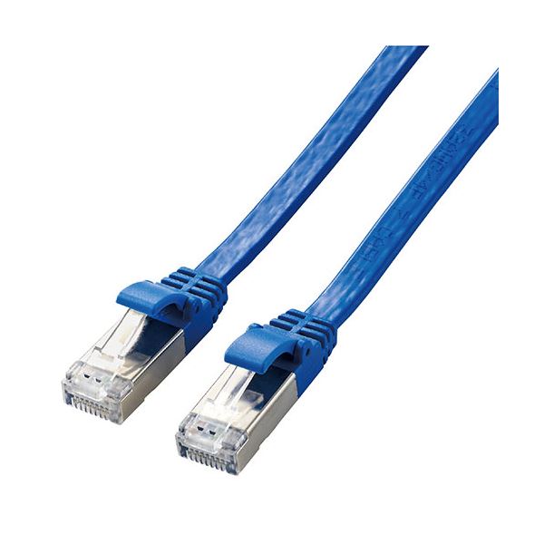 【3個セット】 ELECOM エレコム Cat7 LANケーブル3M スリーエム LD-TWSF / BU3X3 【 セット販売 まとめ買い 割引 】 パソコン ケーブル ケーブルカバー LANケーブル