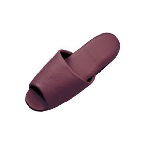 抗菌ビニールレザー調スリッパ（前開き） ダークワイン 10足 【 セット販売 まとめ買い 割引 】 スリッパ