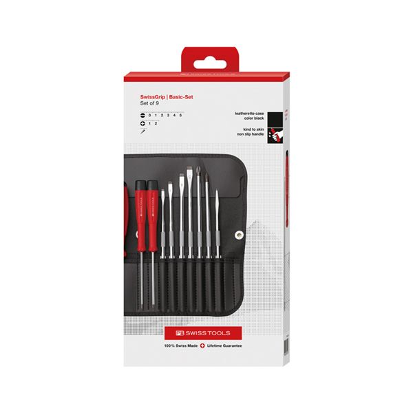 PB SWISS TOOLS ピービースイスツールズ 9本組 差替式ドライバーセット ペーパーボックス入 8215.CBB 工具 ツール DIY 作業工具｜開店20周年 世田谷家具インテリア