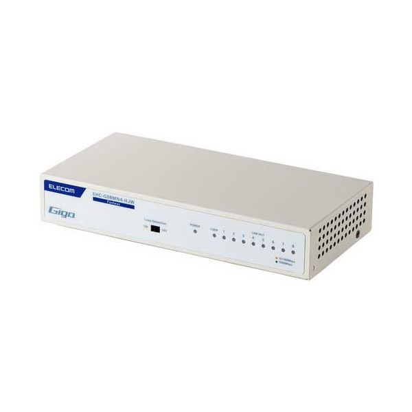 スイッチングハブ 8ポート EHC-G08MN4-HJWパソコン ハブ