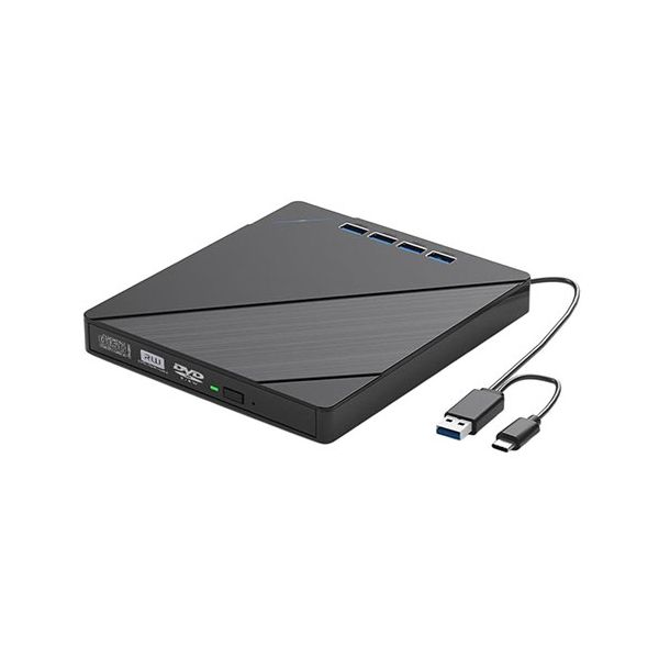 ヤングトップ USB3.0ハブ&SDカードリーダー内蔵ポータブルDVDマルチドライブ ブラック DVDMULTI-PD-HUB