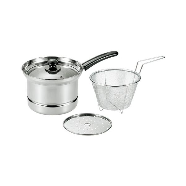 まいにち使いの多用途お鍋深型片手鍋18cm(ザル ・ 目皿付) パスタや麺類を茹でる時に湯切りが簡単 FPZ-18MS キッチン 食器 鍋 圧力鍋