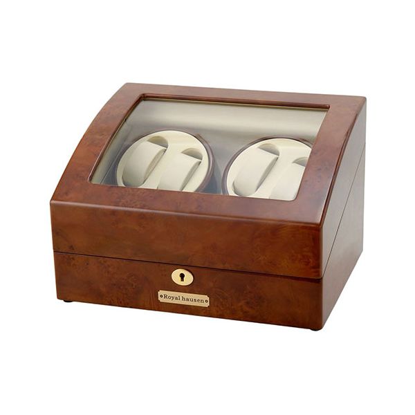 Royal hausen ロイヤルハウゼン ワインダー ワインディングマシーン 4本巻 時計収納(6本収納) 上品な高級感 モダンデザイン GC03-D31