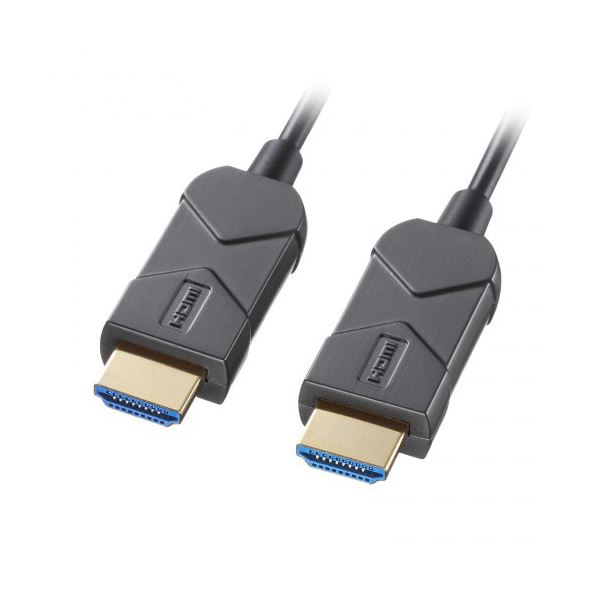 サンワサプライ 8K / 60Hz 4K / 120Hz対応光ファイバHDMIケーブル 15m KM-HD20-UFB15LP パソコン ケーブル ケーブルカバー
