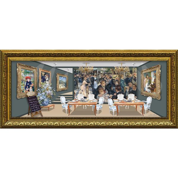ユーパワー 白石創多 Gel加工 アートフレーム 「ルノワールのアートレストラン」（Mサイズ） インテリア 絵画