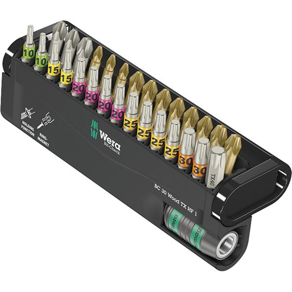 WERA ヴェラ 30本組 差込6.35mm 木工作業用 ビットセット 057436 工具 ツール DIY 作業工具 道具 工事 DIY 工具 ドライバー ドライバー