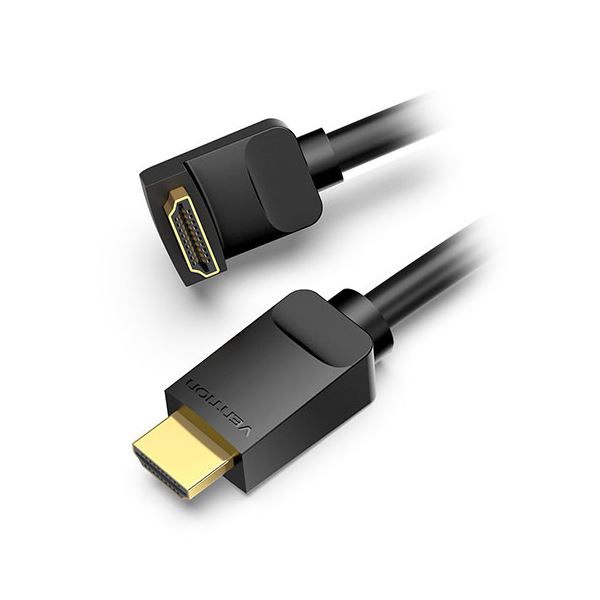 【5本セット】 VENTION HDMI 直角ケーブル 上向き 1.5m ブラック AA-0119X5 【 セット販売 まとめ買い 割引 】 パソコン ケーブル ケーブルカバー