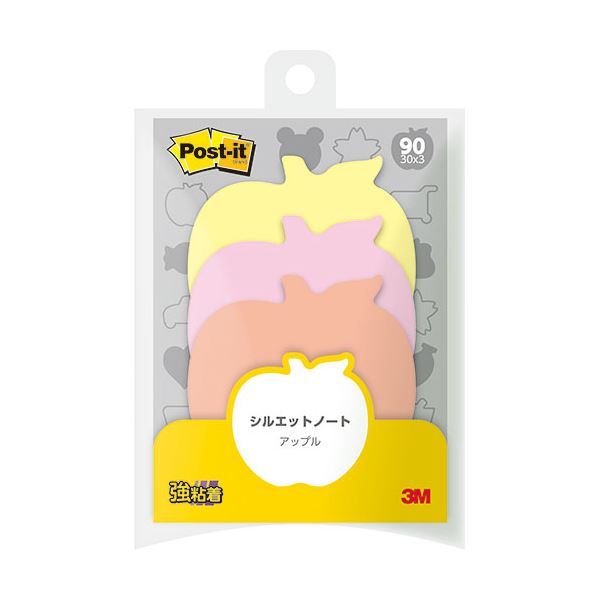 【10個セット】3M スリーエム Post-it ポストイット シルエットノート 強粘着 アップル 3M-SSS-APRX10 【 セット販売 まとめ買い 割引 オフィス 文房具 文具 業務用 オフィス用品 】 文具 オフィス用品 付箋紙 ポストイット