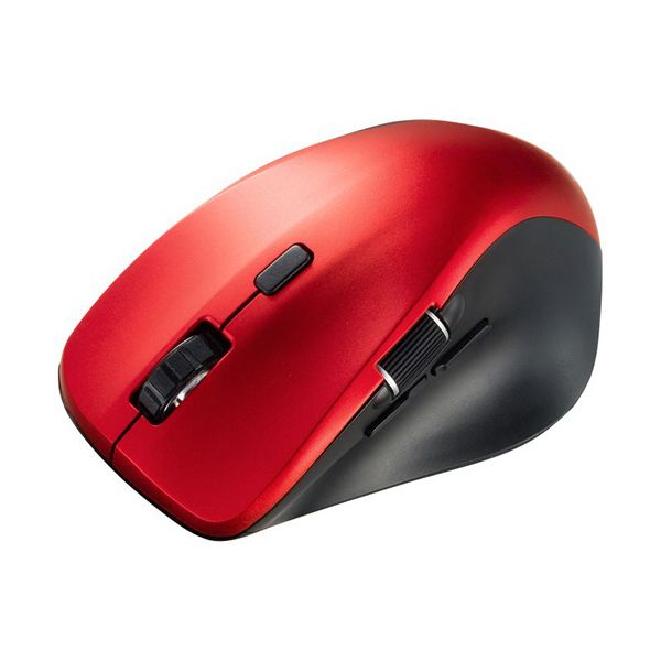 サンワサプライ 静音Bluetoothマウス（サイドホイール付き） 5ボタン レッド MA-BBS523R 1個パソコン マウス マウスパッド