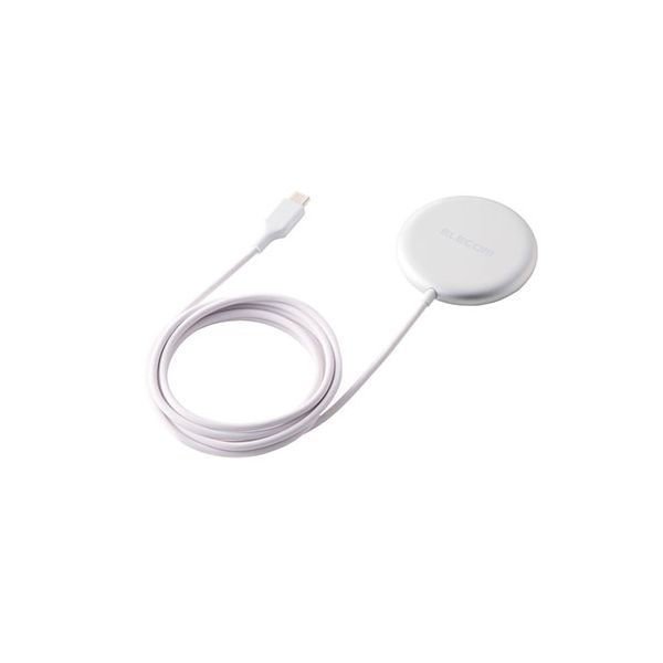 エレコム Qi2.2 25W最終生産物 無線電話申し受ける器 パウダーコンパクト大きさ 1.5m しろがね色 W-MA11SV