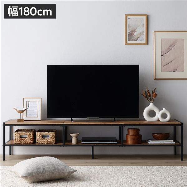 テレビボード テレビ台 単品 幅180cm ラスティックナチュラル オープンタイプ ローボード インテリア家具 TV台 TVボード 組立品｜開店20周年 世田谷家具インテリア 10,538円