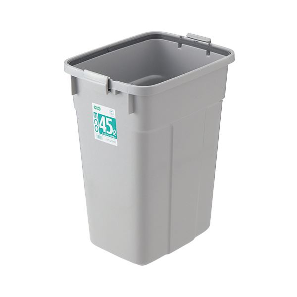 TANOSEE タノシー（大塚商会) エコポリペール 角型 45L 本体 グレー 1個 ゴミ箱　ダストボックス