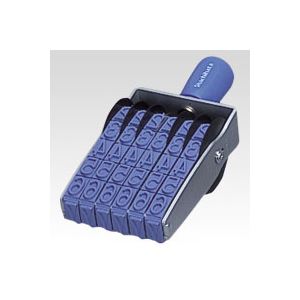 シヤチハタ 回転ゴム印エルゴグリップ 欧文6連(ゴシック体) CF-6LG 1個 文具 オフィス用品 印鑑 スタンプ 朱肉