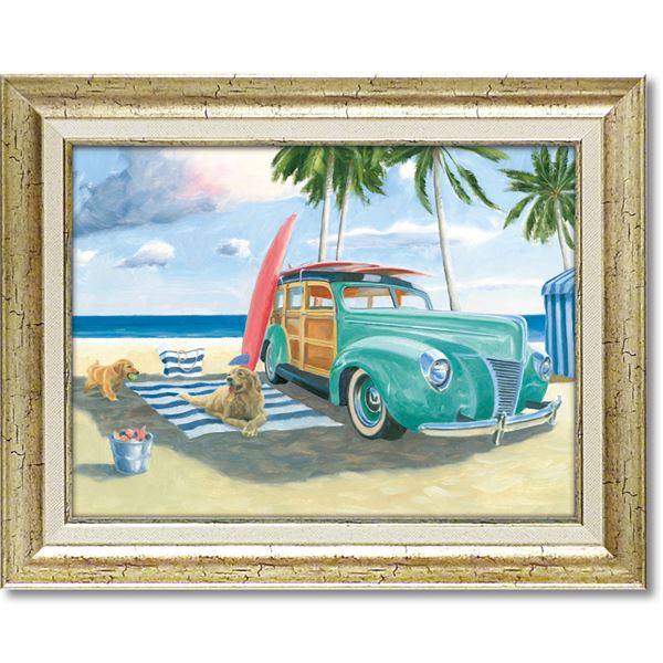 ユーパワー ジェームス ・ ウィーンズ Gel加工アートフレーム 「ビーチ ライド2」 インテリア 絵画