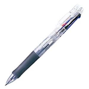 【ZEBRA ゼブラ】 ボールペン 事務備品  文具 ゼブラ ZEBRA 4色油性ボールペンゼムクリップ-オンG 4C 0.7粍 （軸色：澄み切った） B4A3-C 1仕掛ける （10本） 【×３仕掛ける】 【 まとめ買い お買い得 御役目用 割り引き 執務室備品 文房具 事務備品】 書き込み・筆