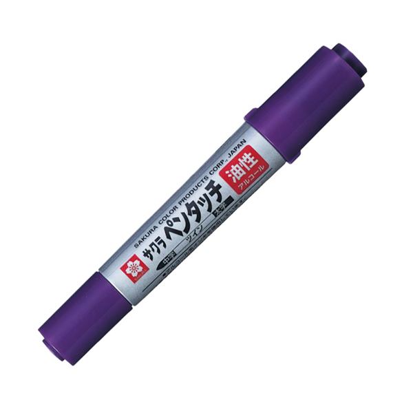 サクラクレパス油性マーカー ペンタッチツイン むらさき PK-T#24 1セット（10本） 【×3セット】 【 セット販売 まとめ買い 割引 オフィス 文房具 文具 業務用 オフィス用品 】 文具 オフィス用品 ペン ボールペン