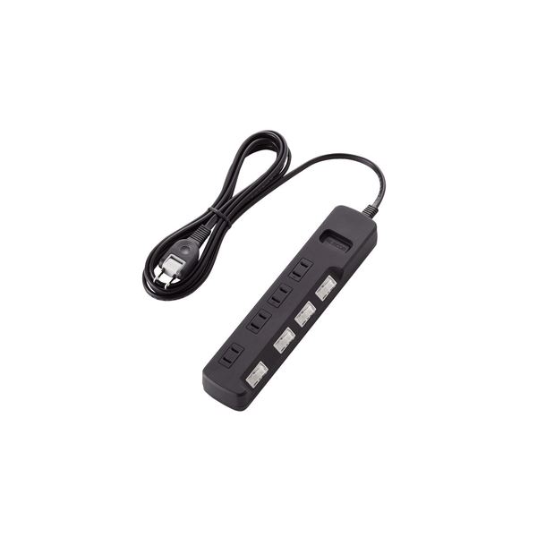 ELECOM エレコム 個別スイッチ付 雷ガードタップ T-K5A-2425BK【×3セット】 【 セット販売 まとめ買い 割引 】 パソコン 電源タップ タップ