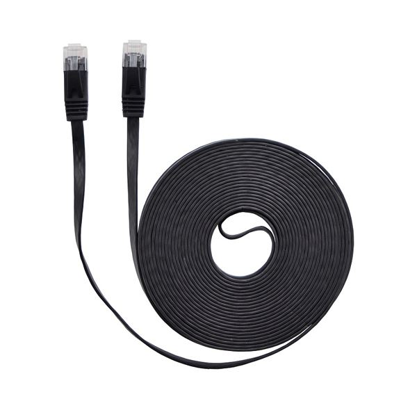 LANケーブル フラット CAT6 15m 黒 AS-CAPC009 【×5セット】 【 セット販売 まとめ買い 割引 】 パソコン ケーブル ケーブルカバー LANケーブル
