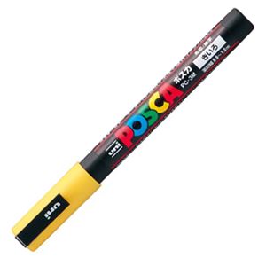 三菱鉛筆 水性マーカー ポスカ 細字丸芯 黄 PC3M.2 1本 【×30セット】  【 セット販売 まとめ買い 割引 オフィス 文房具 文具 業務用 オフィス用品 】  文具 オフィス用品 ペン ボールペン