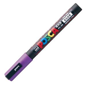 三菱鉛筆 水性マーカー ポスカ 細字丸芯 紫 PC3M.12 1本 【×30セット】 【 セット販売 まとめ買い 割引 オフィス 文房具 文具 業務用 オフィス用品 】 文具 オフィス用品 ペン ボールペン