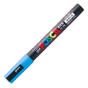 三菱鉛筆 水性マーカー ポスカ 細字丸芯 水色 PC3M.8 1本 【×30セット】  【 セット販売 まとめ買い 割引 オフィス 文房具 文具 業務用 オフィス用品 】  文具 オフィス用品 ペン ボールペン