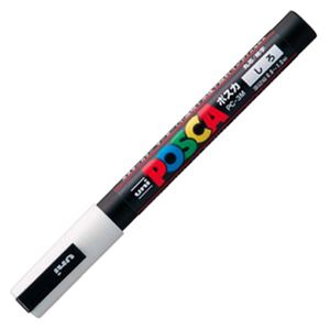 三菱鉛筆 水性マーカー ポスカ 細字丸芯 白 PC3M.1 1本 【×30セット】 【 セット販売 まとめ買い 割引 オフィス 文房具 文具 業務用 オフィス用品 】 文具 オフィス用品 ペン ボールペン