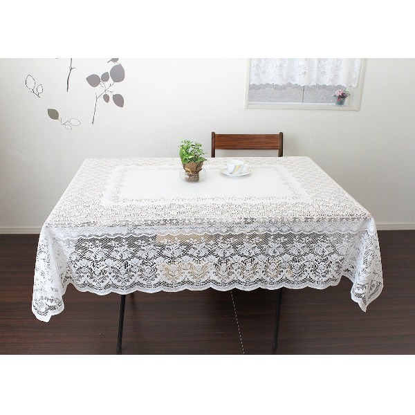 レース テーブルクロス テーブルカバー 140cm×220cm 長方形 撥水加工 日本製 模様替え リビング ダイニング キッチン キッチン 食器 ランチョンマット テーブルマット クロス