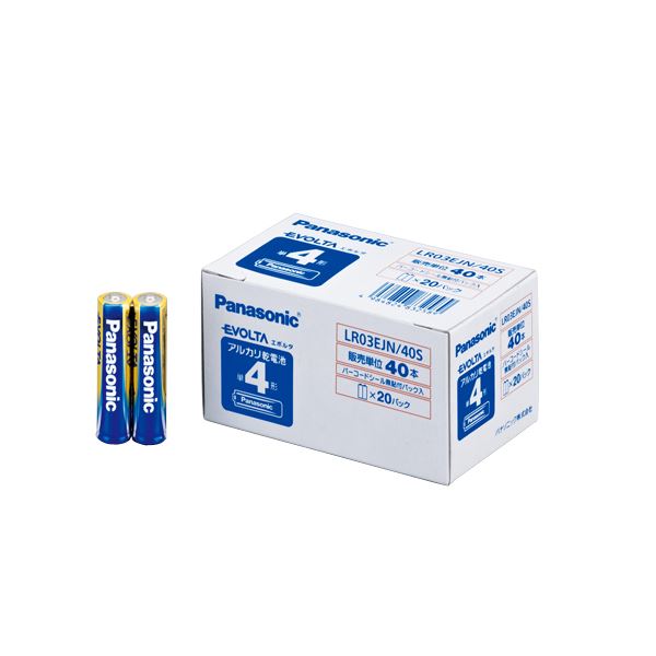 PANASONIC パナソニック EVOLTAアルカリ乾電池 LR03EJN / 40S(40本入) 【×2セット】 【 セット販売 まとめ買い 割引 】 家電 電池 充電池